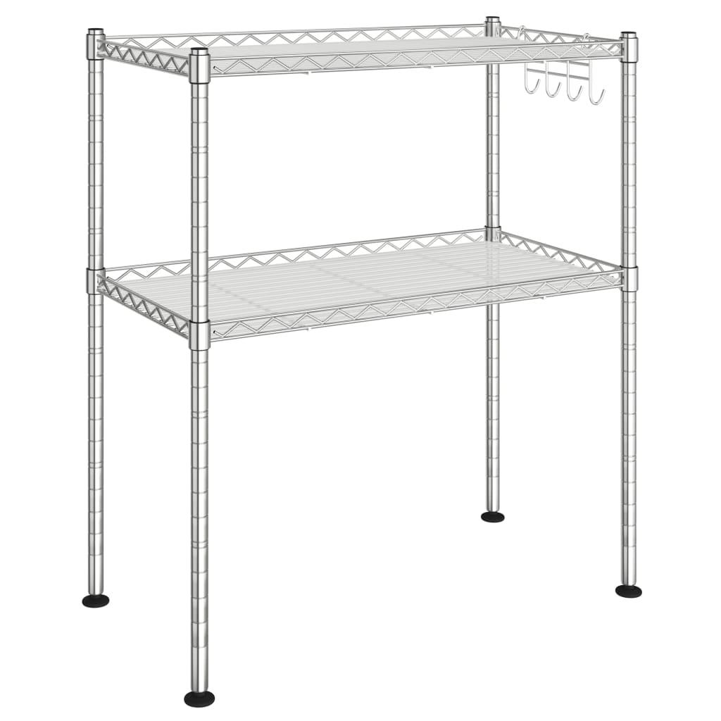 

Полиця для мікрохвильовки Shumee 2 яруси 60x30x60 см хромоване 324644