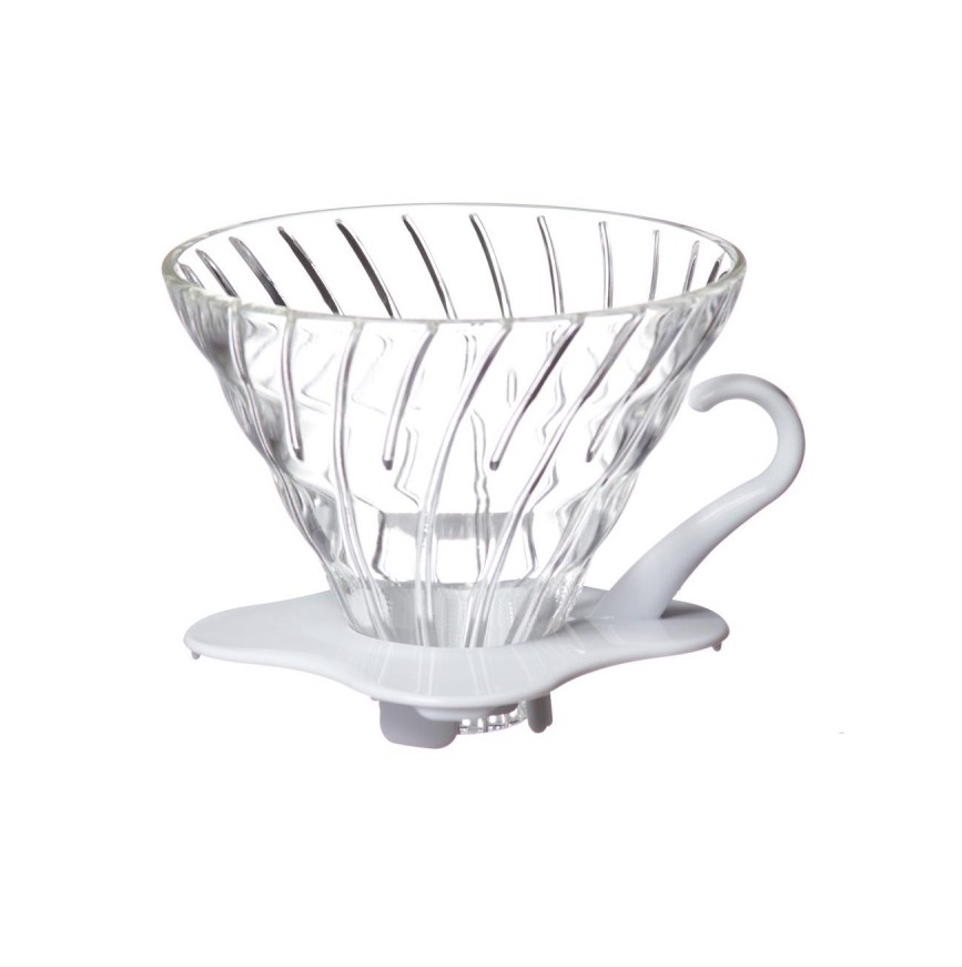 

Пуровер Hario V60 02 стеклянный белый