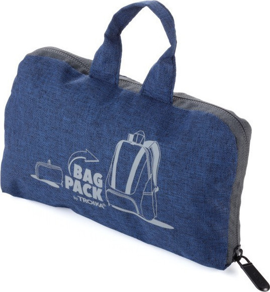 

Рюкзак складной Troika "BAGPACK", синий