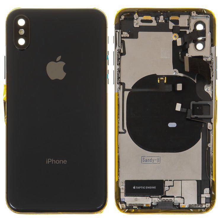 

Корпус для iPhone X, чорний, повний комплект, зі шлейфом