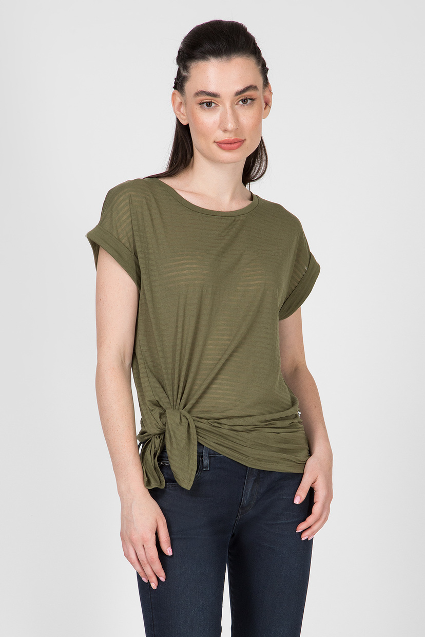 

Женская зеленая футболка в полоску Luge knotted G-Star RAW S D14155,B906