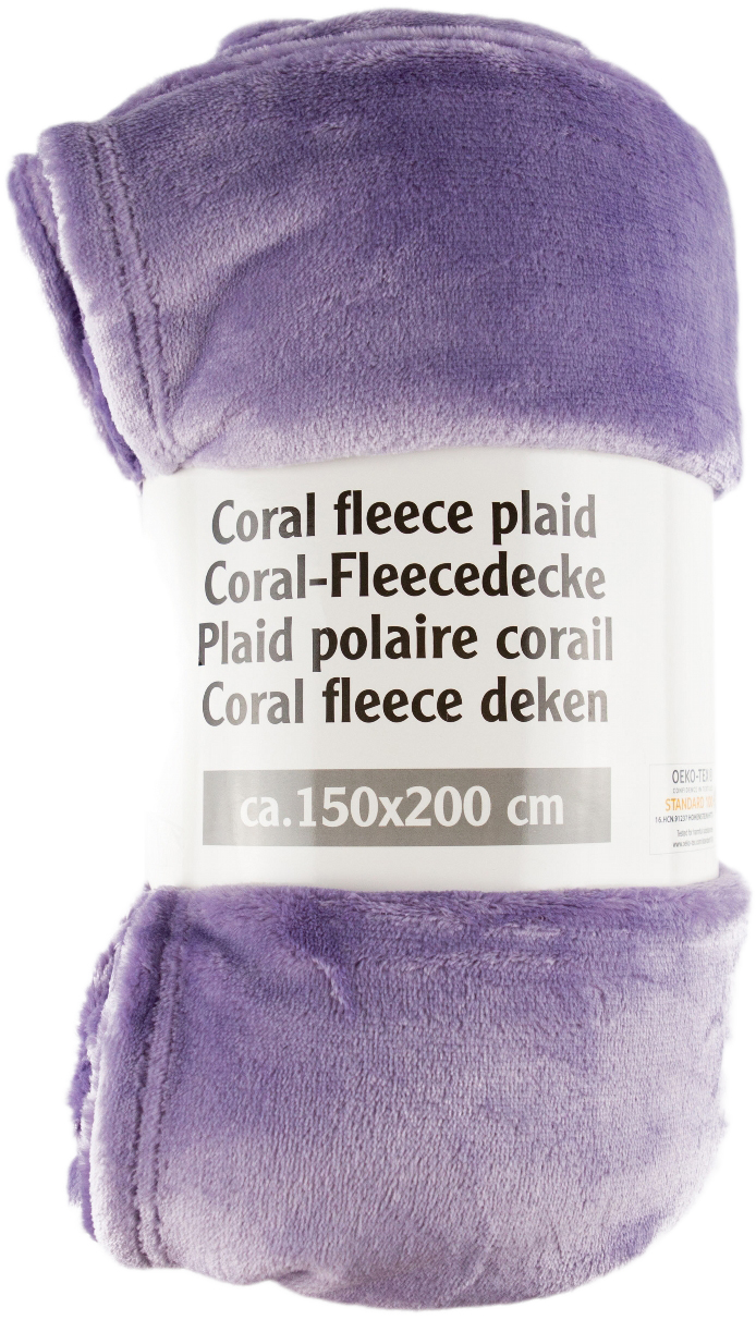 

Плед LIFETIME Coral fleece plaid Фиолетовый 150x200 см (871125203147-4 violet)