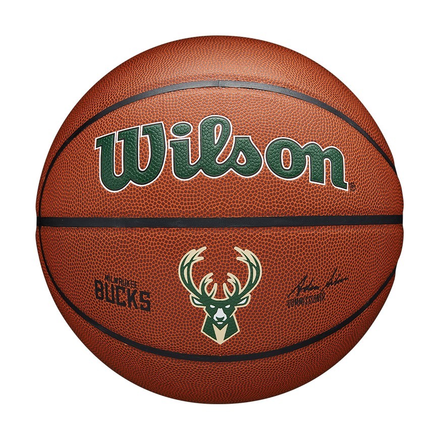 

Мяч баскетбольный Wilson NBA Team Composite Milwaukee Bucks размер 7 композитная кожа (WTB3100XBMIL)