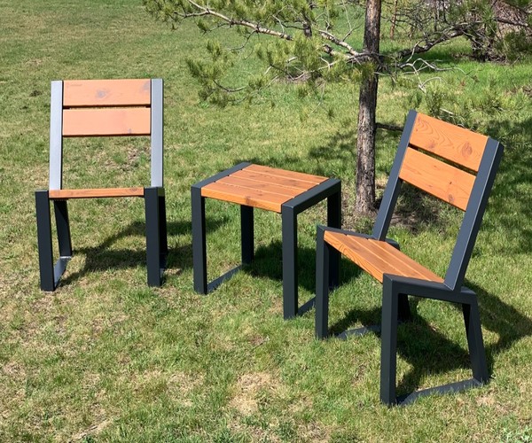 

Комплект садовой мебели MebliKr Лофт малый материал дерева ясень 60смх50см