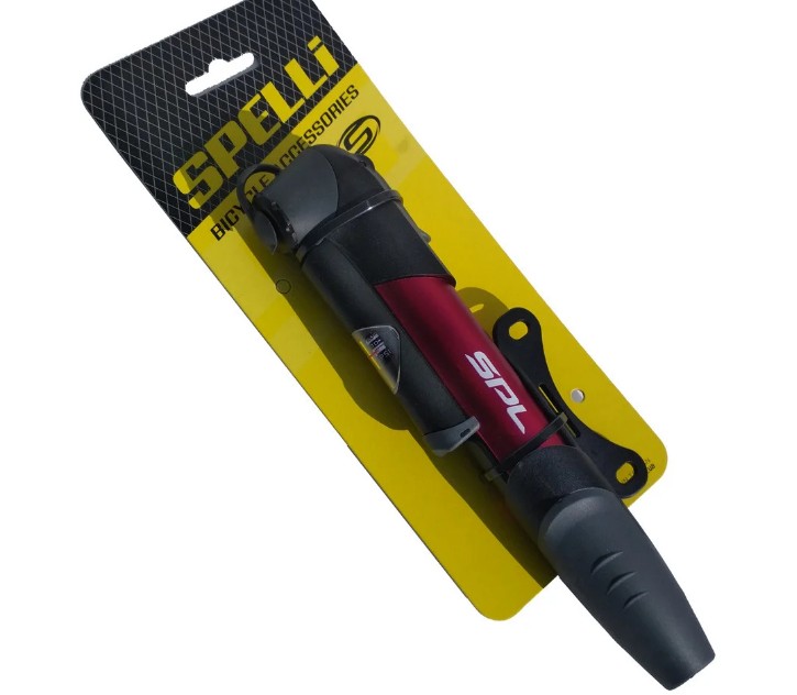 

Велосипедный Насос Spelli SPM-1961A Red с манометром