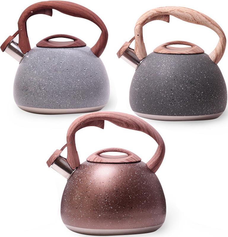 

Чайник Kamille Whistling Kettle Granite 2.8 л из нержавеющей стали со свистком, индукция