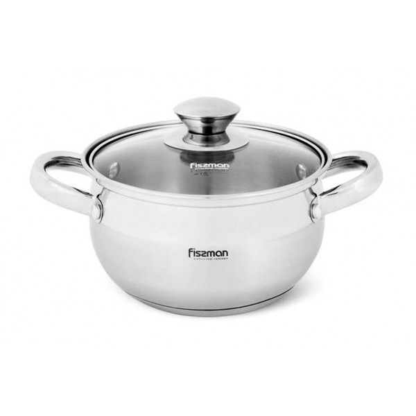 

Кастрюля Fissman Prime 1.9 л из нержавеющей стали, многослойное дно