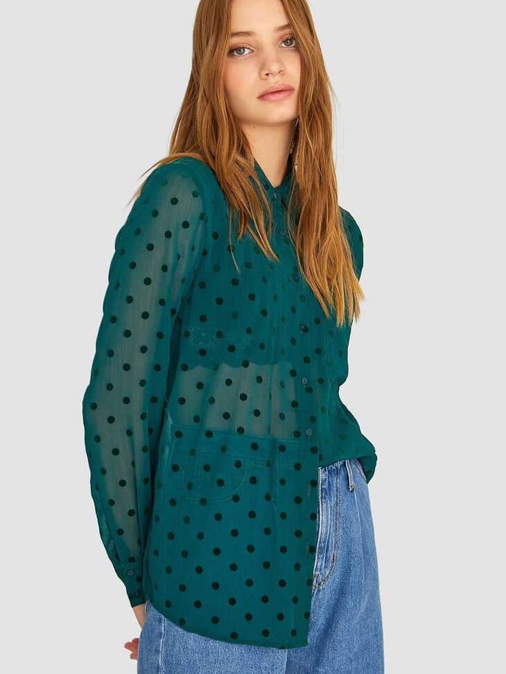 

Блузка Stradivarius 6083/592/531 L Зеленая