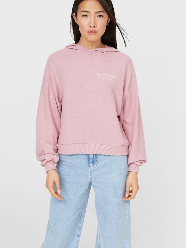 

Худи Stradivarius 6541/187/141 M Пудровое с розовым