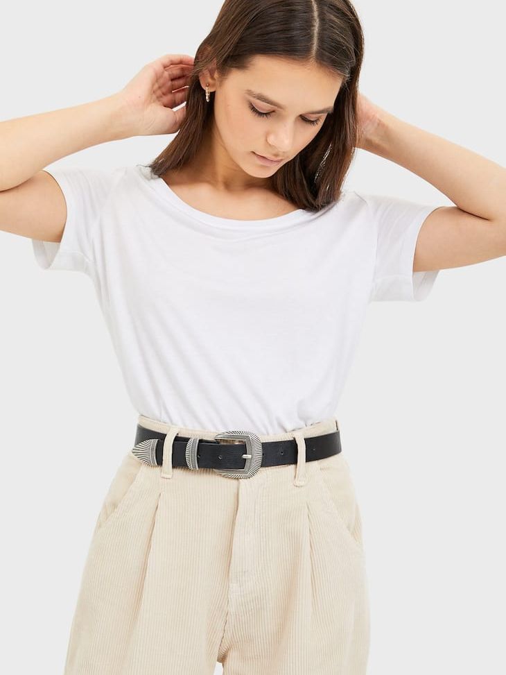 

Футболка Stradivarius 6552/501/003 M Белая