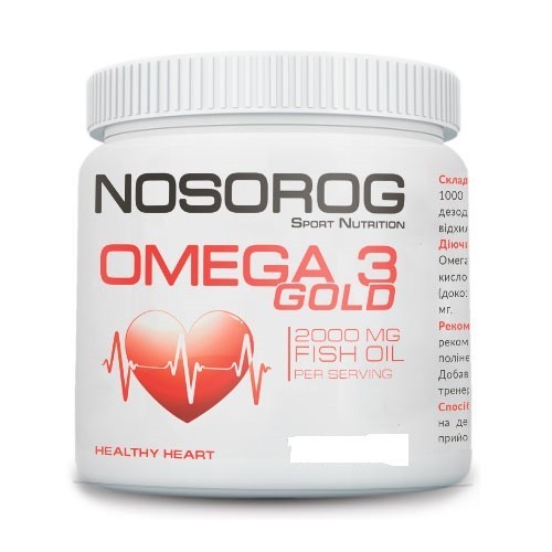 

Жирные кислоты Омега 3, Nosorog Omega 3 Gold 1000 мг, 180 капсул