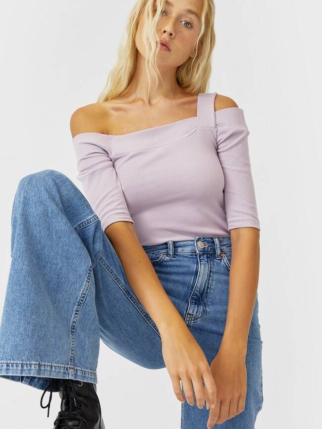 

Топ Stradivarius 6612/683/604 M Сиреневый
