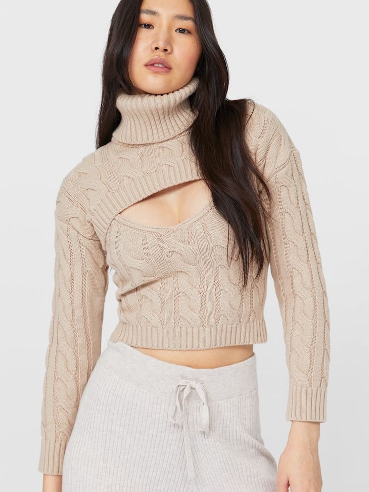 

Свитер Stradivarius 8893/145/430 XL Бежевый