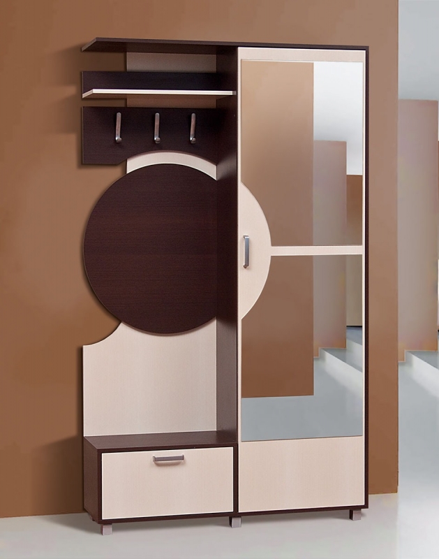 

Передпокій Світ Меблів Фіона 121х209х38.5 темний венге/світлий венге