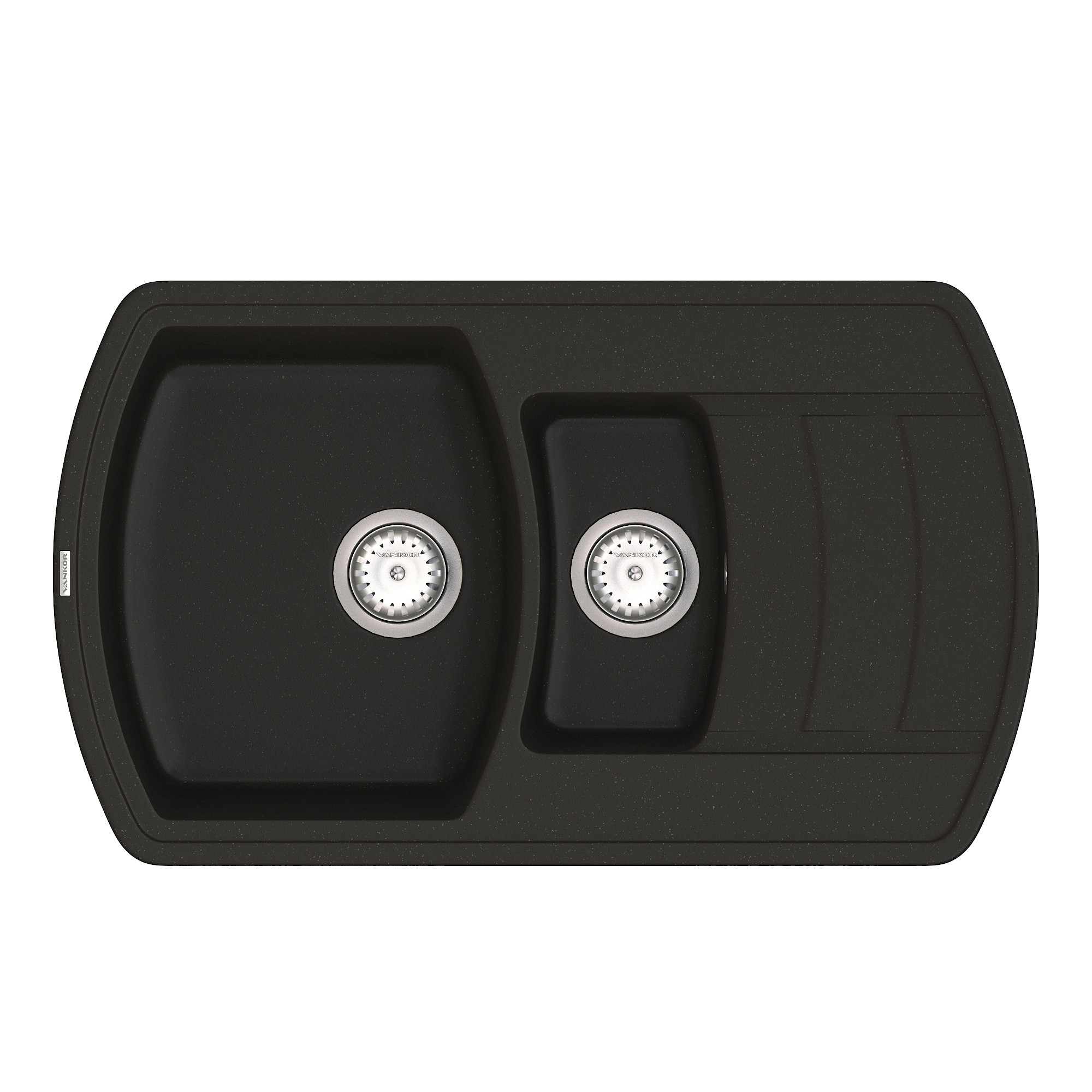 

Мойка Кухонная Vankor Norton Nmp 04.86 Black + Сифон Vankor