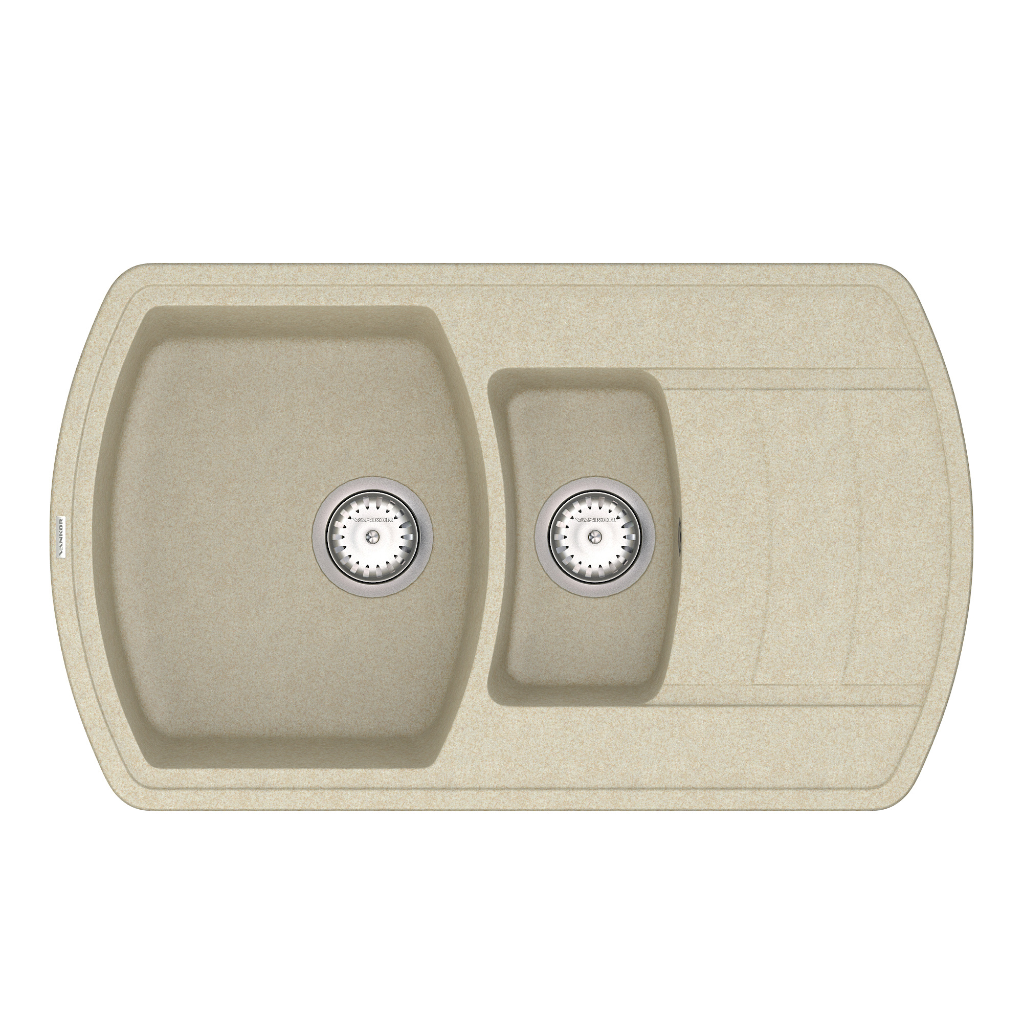 

Мойка Кухонная Vankor Norton Nmp 04.86 Beige + Сифон Vankor
