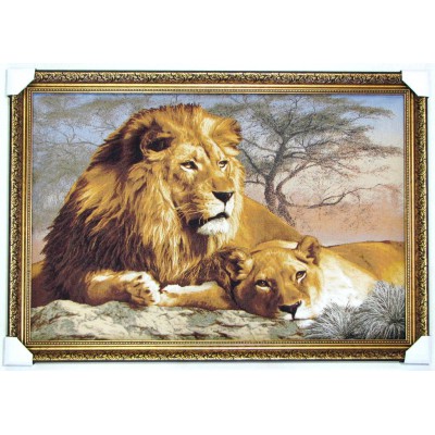 

Гобеленовая картина ДК Б231 Закохані леви 115х77 см