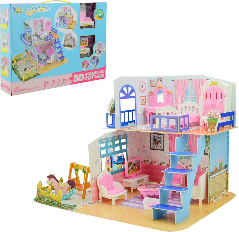 

Игровой набор домик-конструктор с мебелью и аксессуарами 36.5x28x7.5 см (0588-20)