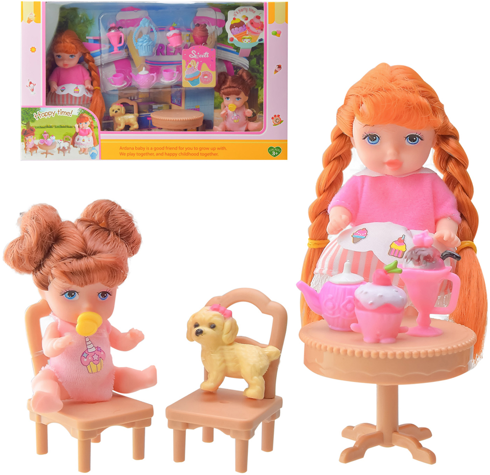 

Игровой набор 2 куклы с аксессуарами 17.5x29.5x7.5 см (A658)