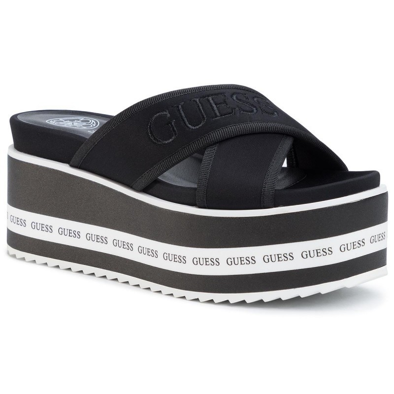 

Женские шлепанцы черные платформа Guess REMINA 37