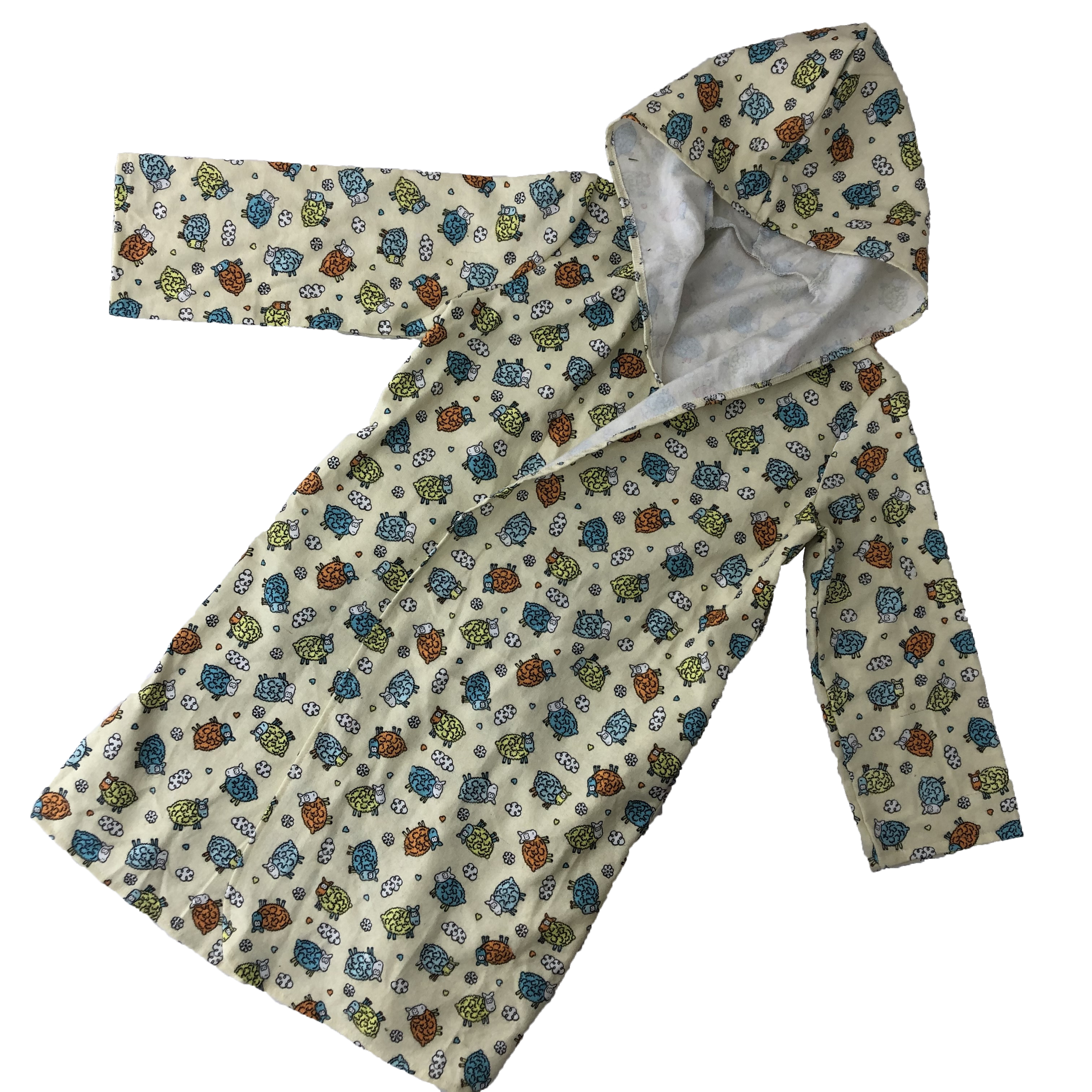 

Фланелевый халат-мантия Pijama po fanu XS бежевый с овечками 111230