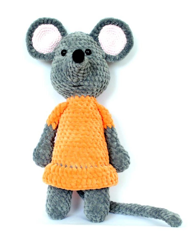 

Мягкая игрушка Hand Made Мышка 31 см Серая