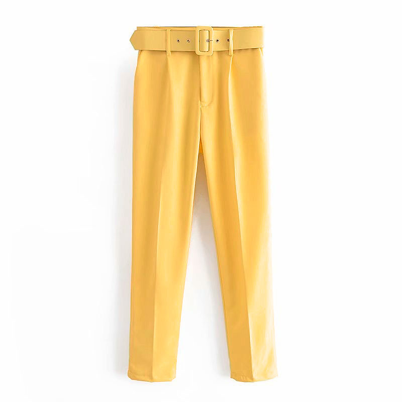 

Брюки женские с широким ремнем Yellow basic Berni Fashion () Желтый, Брюки женские с широким ремнем Yellow basic Berni Fashion (M) Желтый