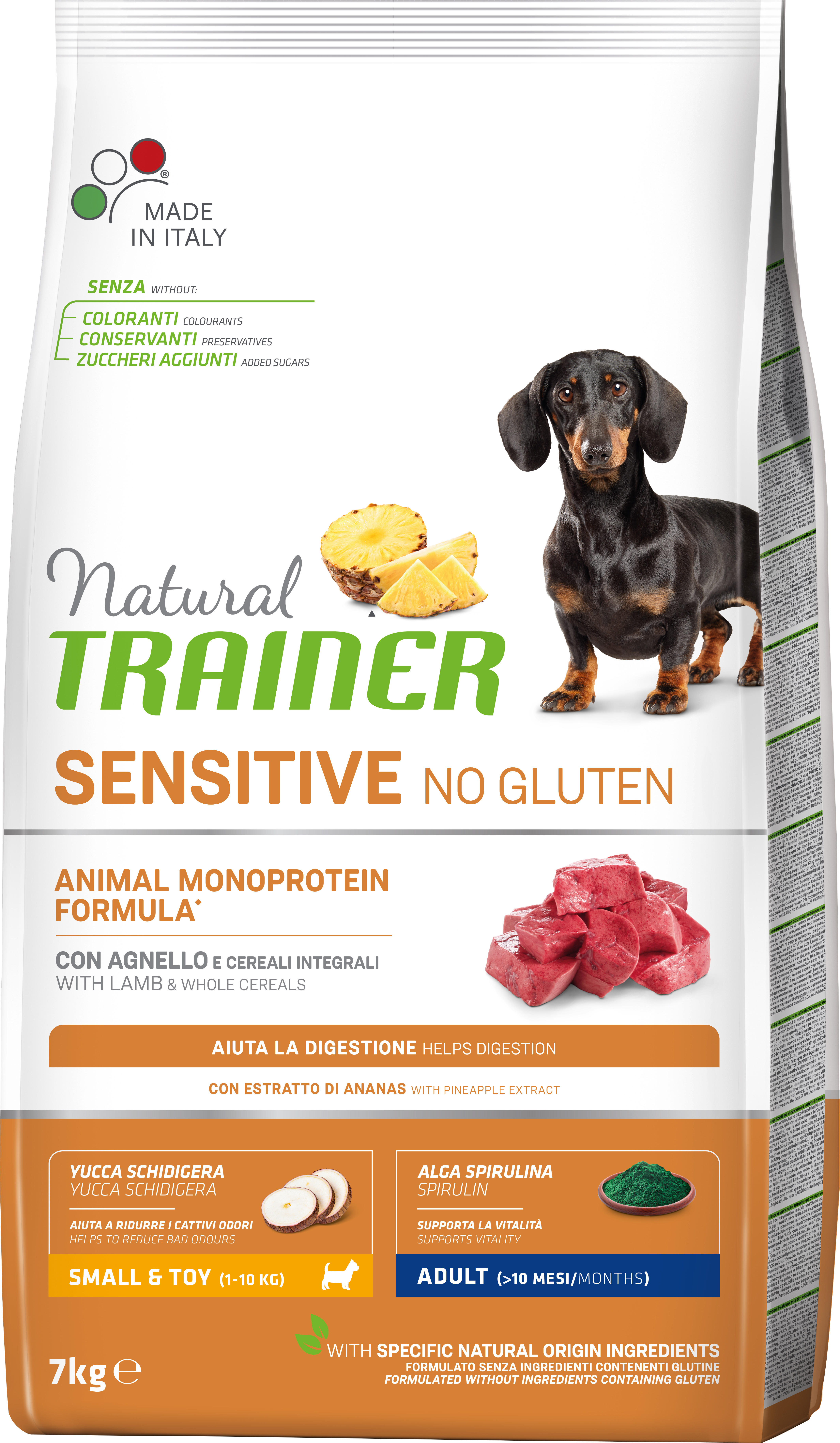 

Сухой корм для собак Trainer Natural Dog Sensitive Adult мини с Ягненком 7 кг