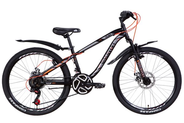 

Велосипед 24" Discovery FLINT AM DD 2021 (черно-серый с оранжевым (м))