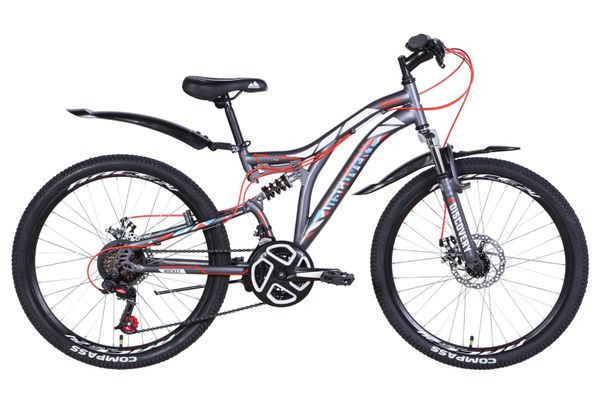 

Велосипед 24" Discovery ROCKET DD 2021 (графитово-белый с красным (м))