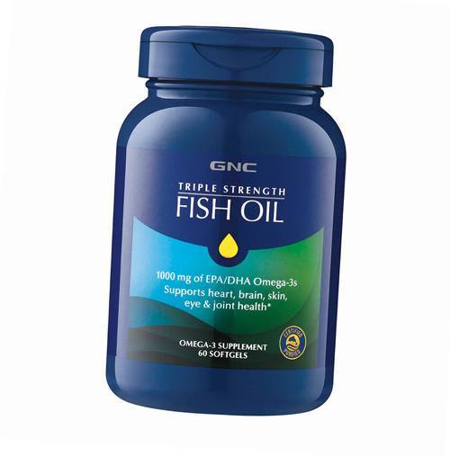 

Омега 3, Fish Oil Triple Strength, GNC 60гелкапс (67120003)