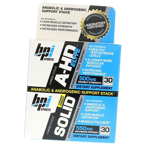 

Тестостероновый бустер, A-HD Elite/Solid, BPI Sports 60капс (08082004)