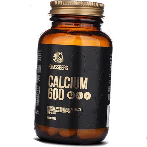 

Кальций, Цинк, Витамины Д3 и К2, Calcium D3 Zinc K, Grassberg 90таб (36515009)