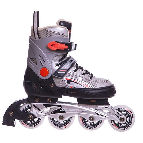 

Роликовые коньки раздвижные Z-2924 Zelart 32-35 Серо-оранжевый (60363130)