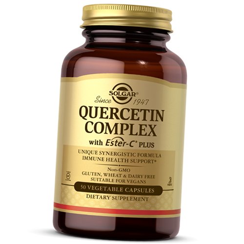 

Комплекс с Кверцетином и Эстер-С плюс, Quercetin Complex with Ester-C, Solgar 50вегкапс (70313014)