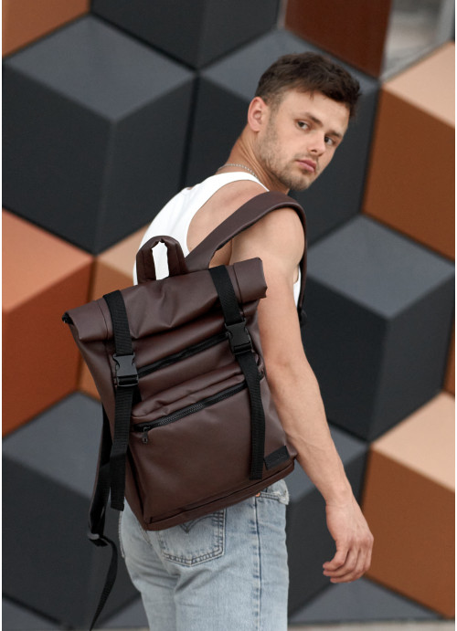 

Чоловічий рюкзак ролл Sambag RollTop LTT шоколадний