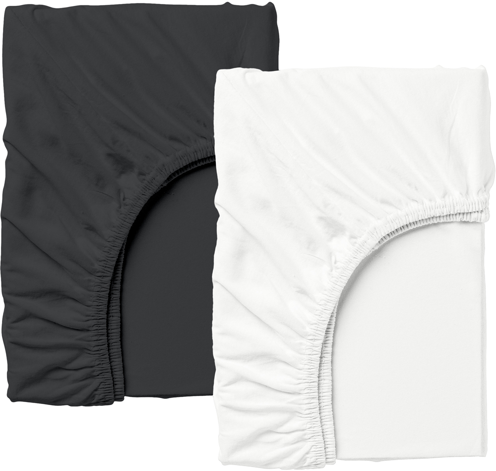 

Набор Cosas простынь на резинке 180x200 2 шт Set_White_Black