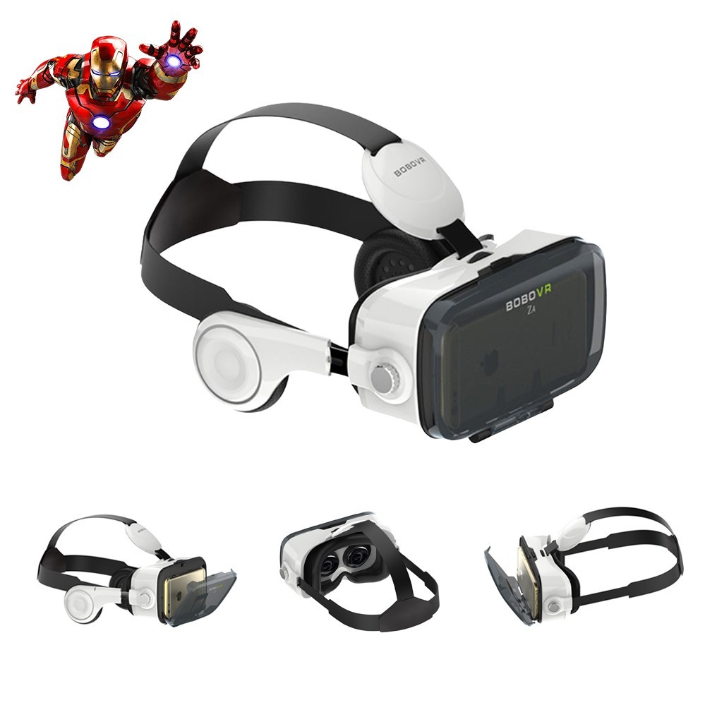 

3D очки виртуальной реальности VR шлем для смартфона Bobo VR Z4 Белые с наушниками и пультом