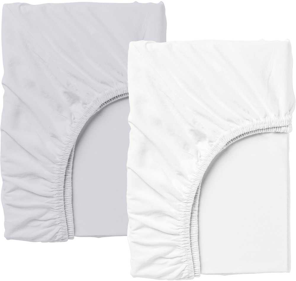 

Набор Cosas простынь на резинке 90x200 2 шт Set_White_Grey