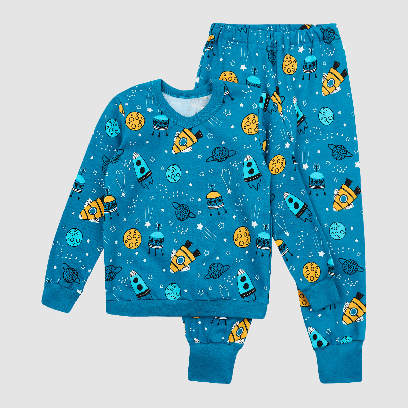 

Пижама (лонгслив + штаны) Z16 К3ФТ143-6-60 128 см Бирюза/Лазурь/Изумруд