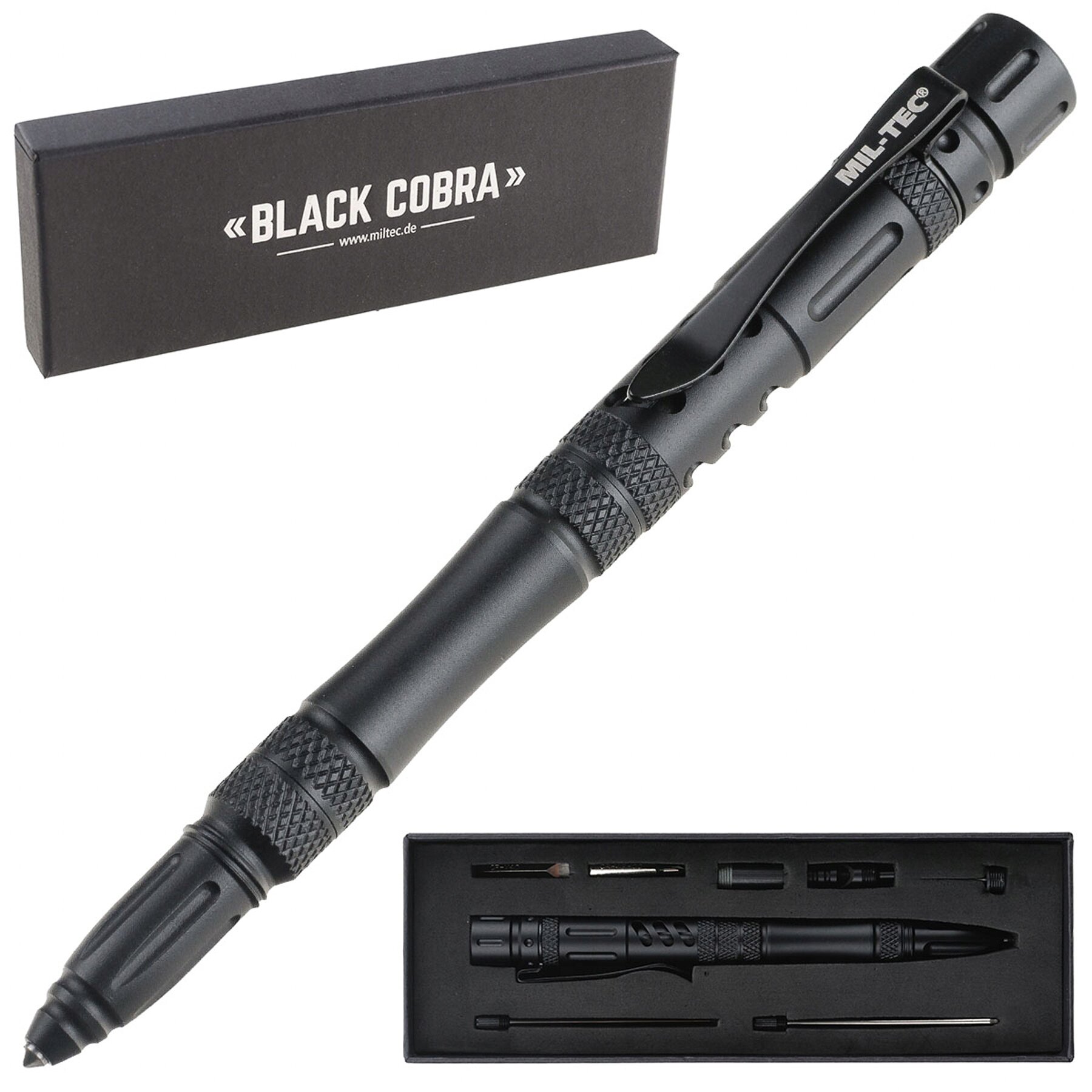 

Ручка тактическая 8 в 1 TACTICAL PEN PRO Черная