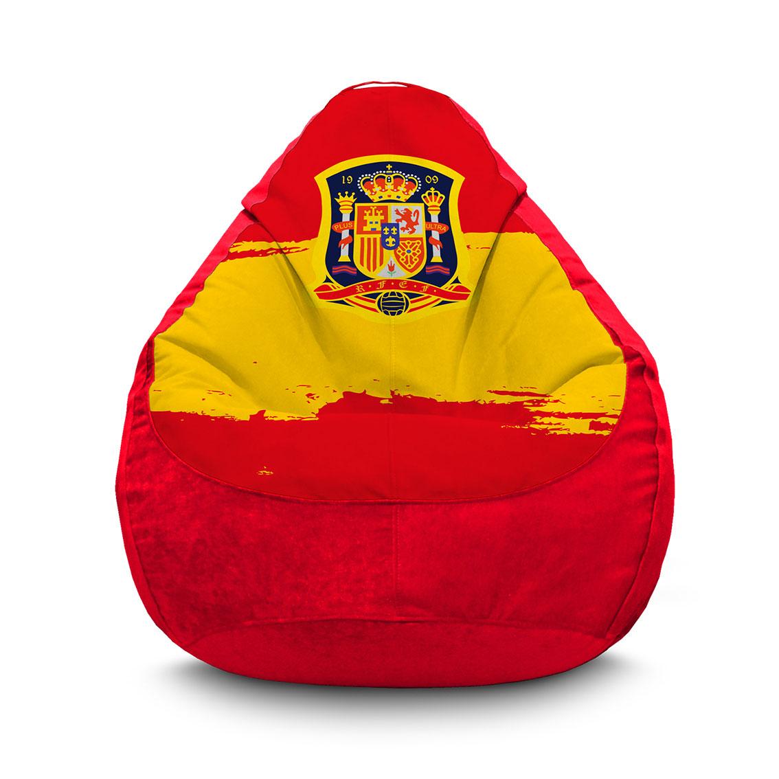 

Кресло мешок iPuff "Сборная Испании" Флок XXXL (100x135 см) Красный