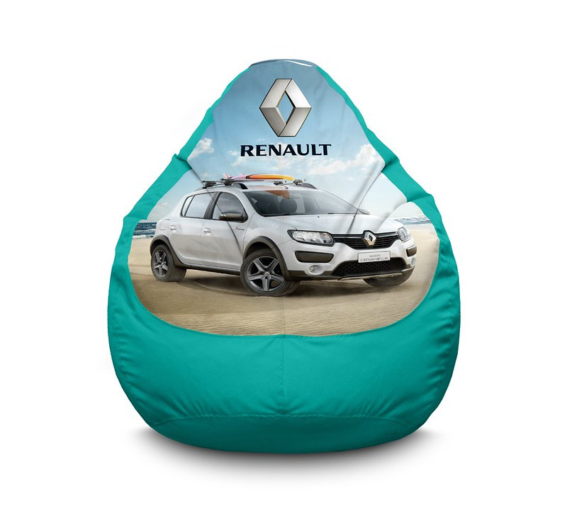 

Кресло мешок iPuff "Renault. Sandero" Оксфорд XXL (90х125 см) Бирюзовый