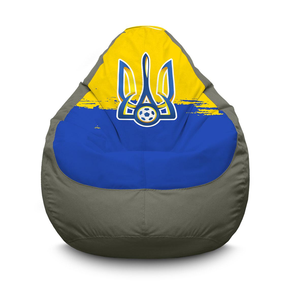 

Кресло мешок iPuff "Сборная Украины" Оксфорд XXL (90х125 см) Серый