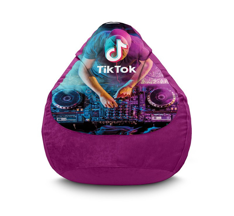 

Кресло мешок iPuff "Tik Tok. DJ" Флок XXXL (100x135 см) Сливовый