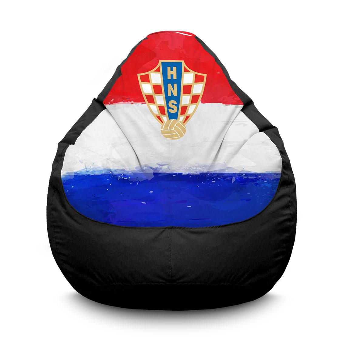 

Кресло мешок iPuff "Сборная Хорватии" Оксфорд XL (80х110 см) Черный