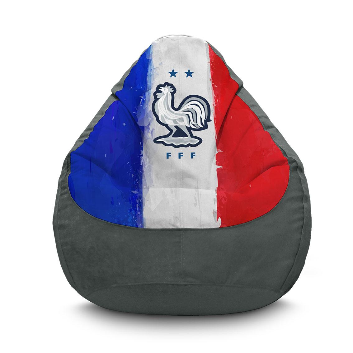 

Кресло мешок iPuff "Сборная Франции" Флок XXL (90x125 см) Серый