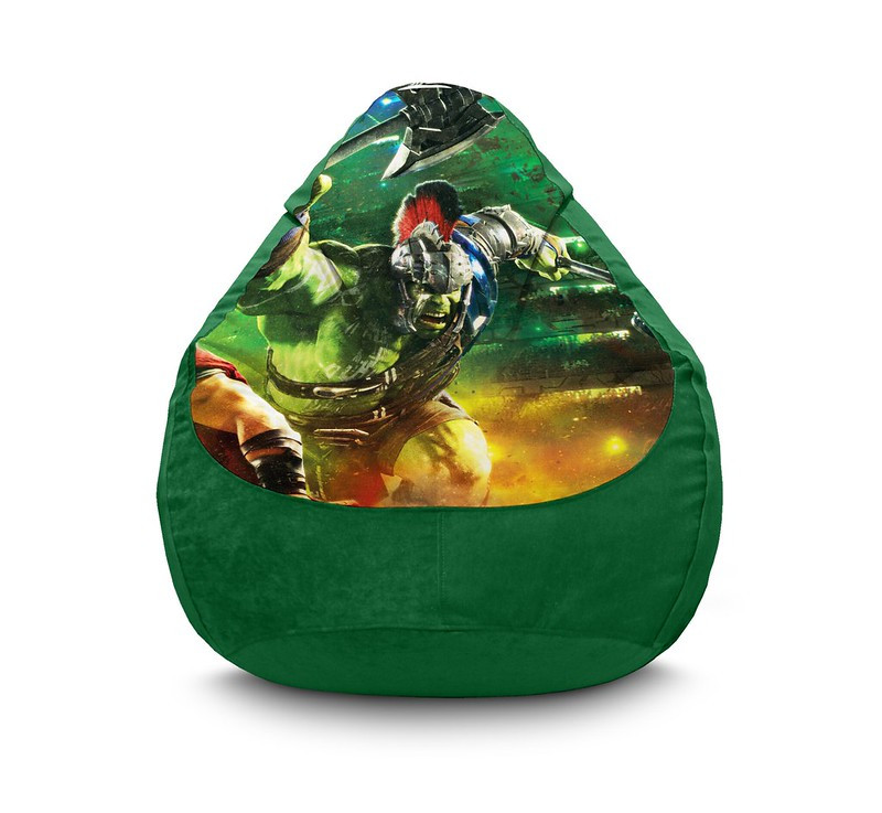 

Кресло мешок iPuff "Hulk. Fight" Флок XXL (90х125 см) Зеленый