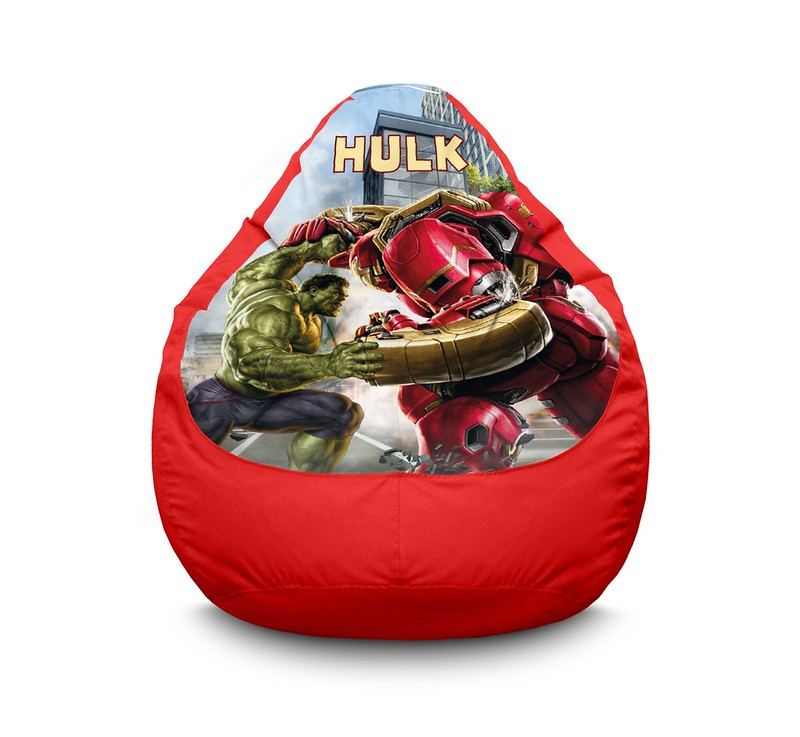 

Кресло мешок iPuff "Hulk and Iron Man" Оксфорд XL (80х110 см) Красный