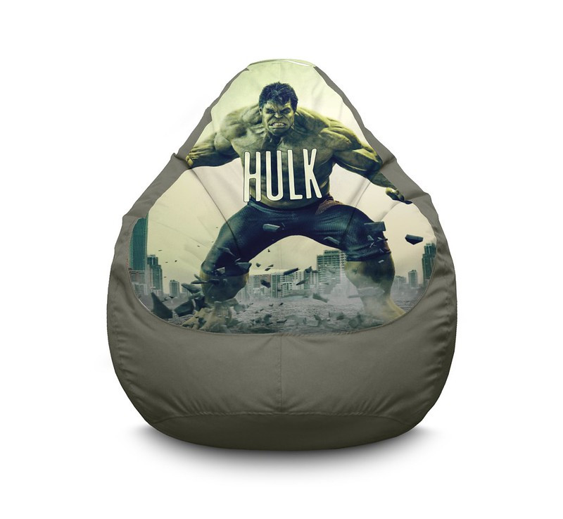 

Кресло мешок iPuff "Hulk. Distruction" Оксфорд XL (80х110 см) Серый